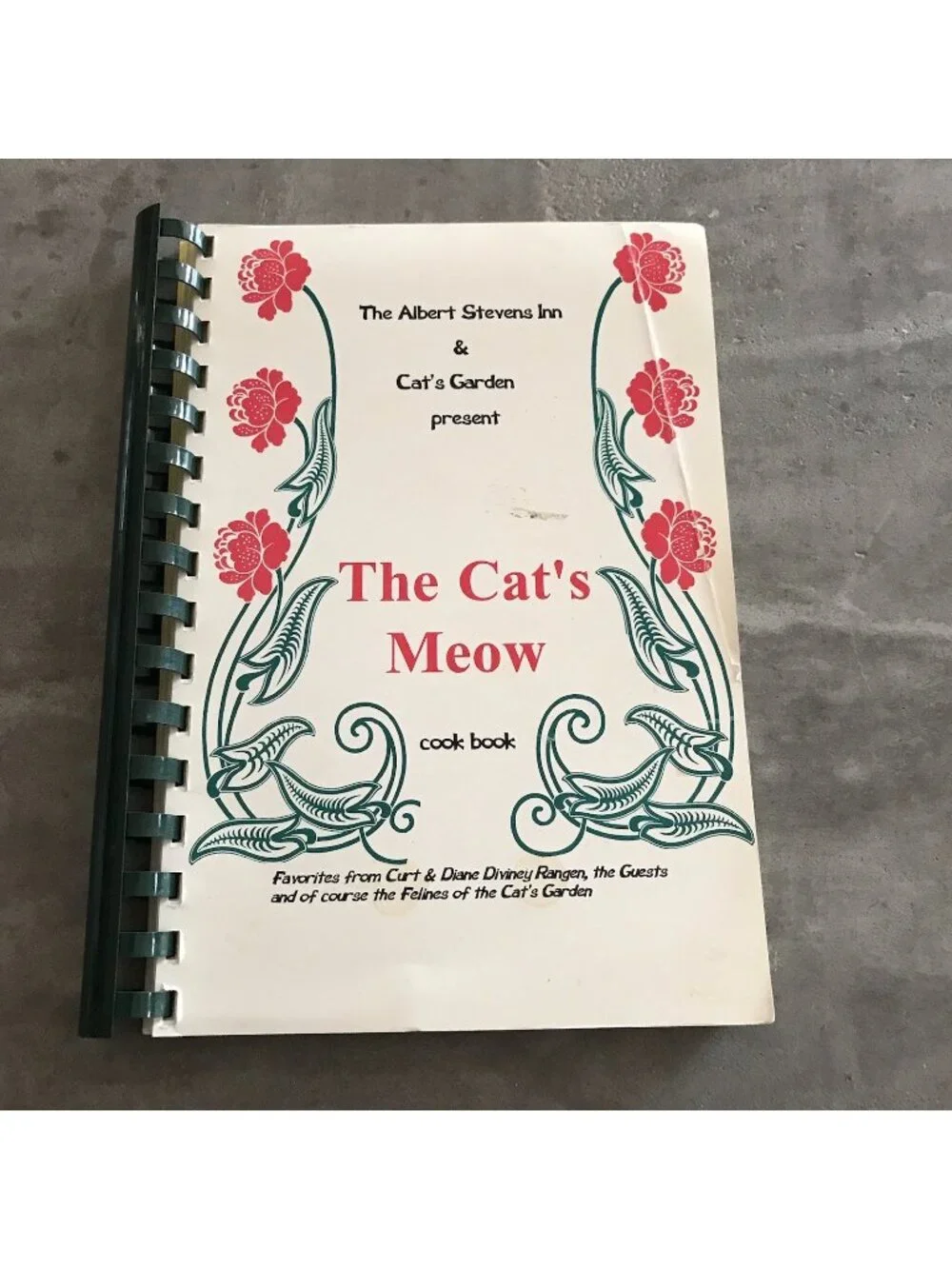 The Albert Stevens Inn The Cats Meow Cookbook Recipes Spiral Bound Cape May NJ